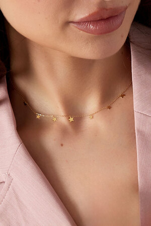 Classic necklace with star charms - gold  h5 Picture3